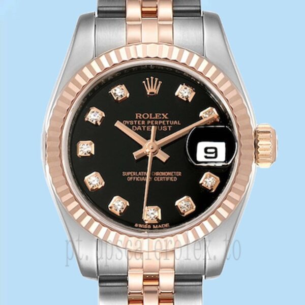 Rolex Datejust 28mm Senhoras 279171 Mostrador Preto Automático