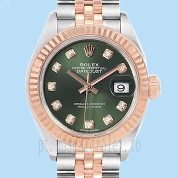 Rolex Datejust Senhoras 279171 28mm Mostrador Verde