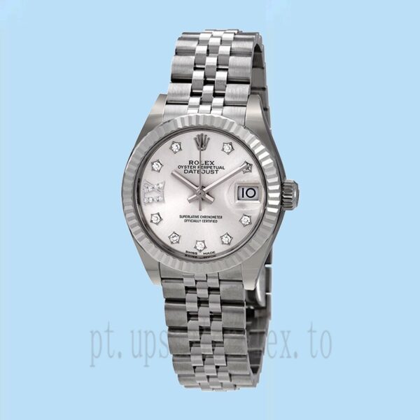 Rolex Datejust Senhoras 28mm m279174-0021 Mostrador Prateado Tom Prata - Image 2
