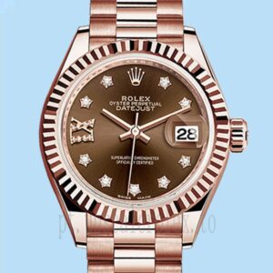 Rolex Datejust Senhoras 28mm m279175-0002 Tom De Ouro Rosa Pulseira Presidente/Pulseira Jubileu