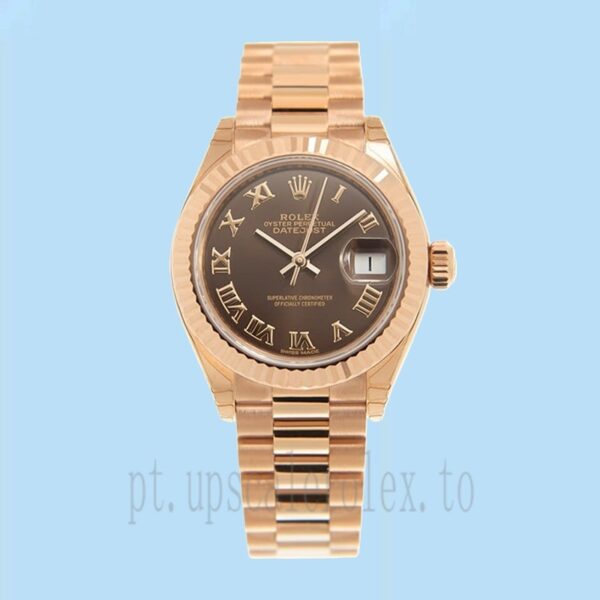 Rolex Datejust 28mm m279175-0014 Senhoras Automático Tom De Ouro Rosa - Image 2
