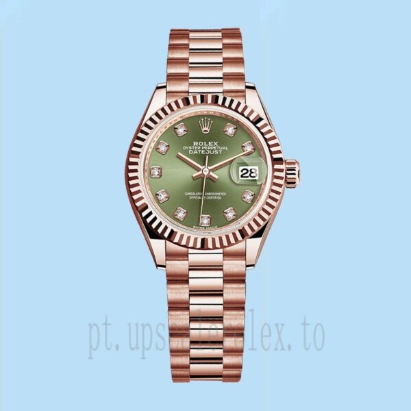 Rolex Datejust Senhoras m279175-0009 28mm Tom De Ouro Rosa Automático - Image 2