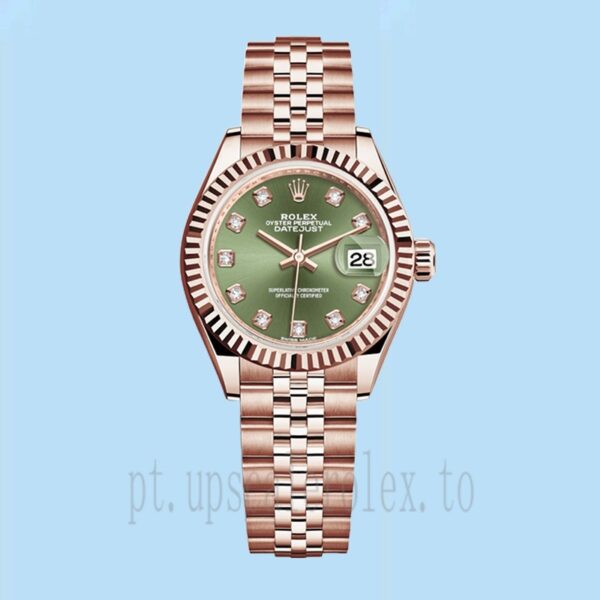 Rolex Datejust Senhoras m279175-0009 28mm Tom De Ouro Rosa Automático - Image 5