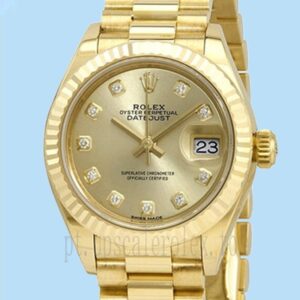 Rolex Datejust 28mm m279178-0017 Senhoras Tom De Ouro