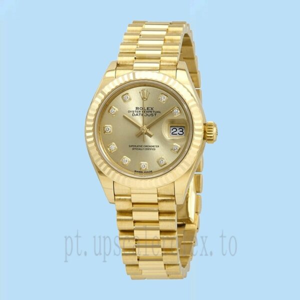 Rolex Datejust 28mm m279178-0017 Senhoras Tom De Ouro - Image 2