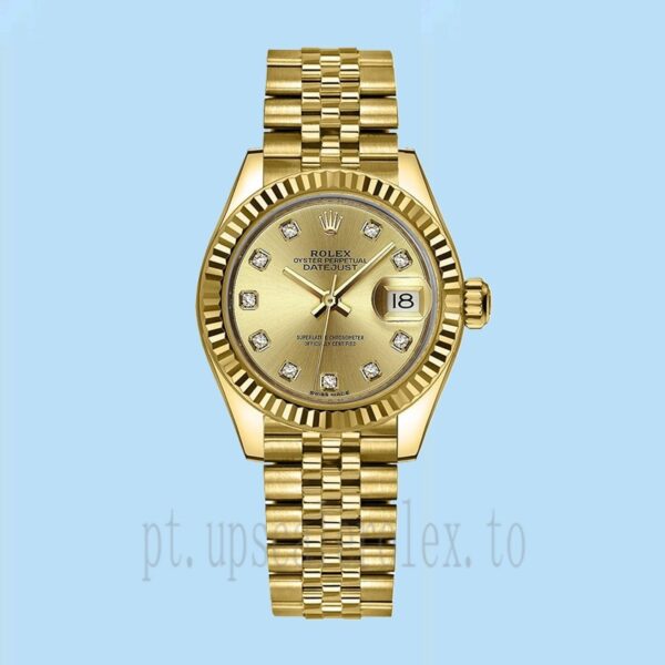 Rolex Datejust 28mm m279178-0017 Senhoras Tom De Ouro - Image 5
