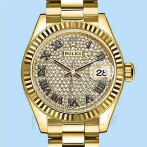 Rolex Datejust 28mm m279175-0031 Senhoras Automático Tom De Ouro