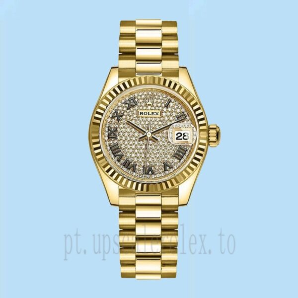 Rolex Datejust 28mm m279175-0031 Senhoras Automático Tom De Ouro - Image 2