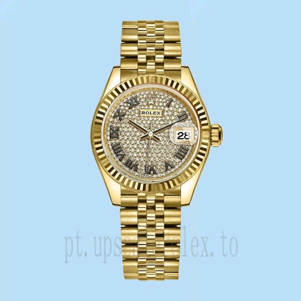 Rolex Datejust 28mm m279175-0031 Senhoras Automático Tom De Ouro - Image 5