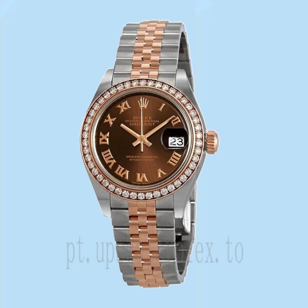 Rolex Datejust m279381rbr-0009 Senhoras 28mm Mostrador De Chocolate Tom Prata - Image 2