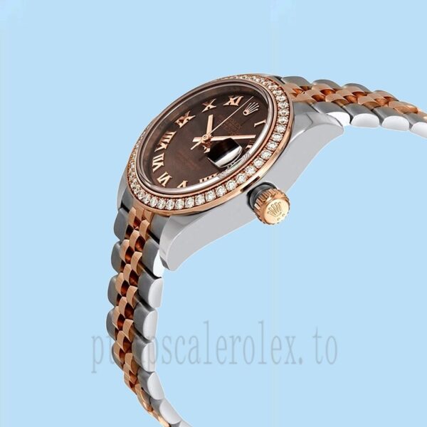 Rolex Datejust m279381rbr-0009 Senhoras 28mm Mostrador De Chocolate Tom Prata - Image 3