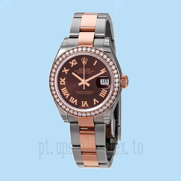 Rolex Datejust m279381rbr-0010 28mm Senhoras Mostrador De Chocolate Pulseira Ostra - Image 2