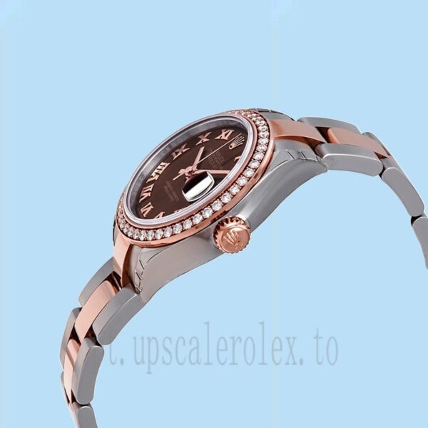 Rolex Datejust m279381rbr-0010 28mm Senhoras Mostrador De Chocolate Pulseira Ostra - Image 3