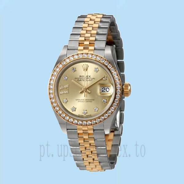 Rolex Datejust Senhoras 28mm m279383rbr-0021 Tom Prata Mostrador De Diamante Champanhe - Image 2