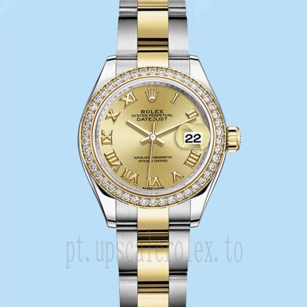 Rolex Datejust m279383rbr-0009 28mm Senhoras Mostrador De Champanhe - Image 5