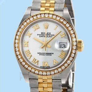 Rolex Datejust m279383rbr-0023 28mm Senhoras Tom Prata