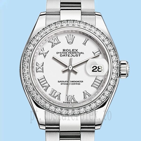 Rolex Datejust Senhoras 28mm m279384rbr-0020 Mostrador Branco