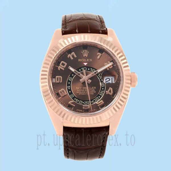 Rolex Sky-dweller 41mm Masculino 326135-L Correia De Couro - Image 2