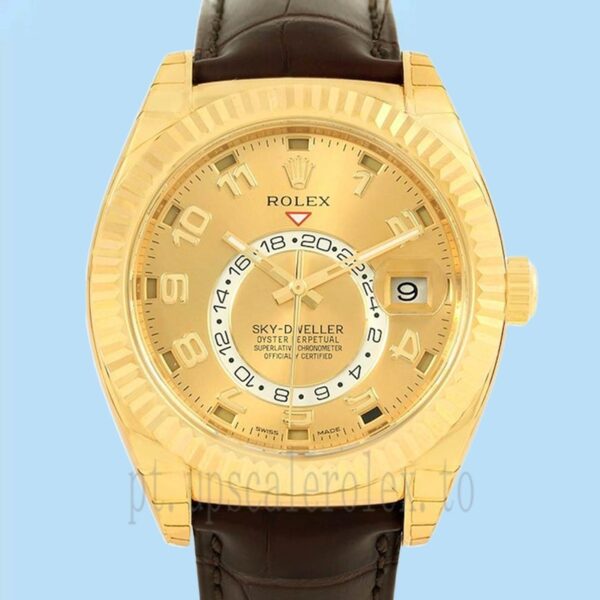 Rolex Sky-dweller 41mm 326138 Masculino Mostrador De Champanhe