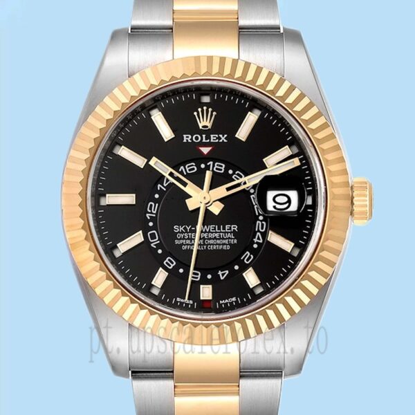 Rolex Sky-dweller m326933-0002 41mm Masculino Mostrador Preto