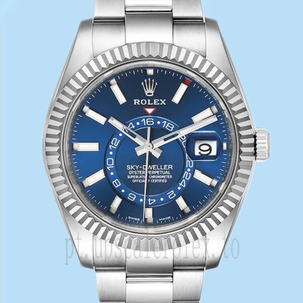 Rolex Sky-dweller Masculino 41mm m326934-0003 Mostrador azul