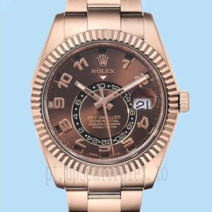 Rolex Sky-dweller 41mm 326935BRAO Masculino Mostrador Marrom