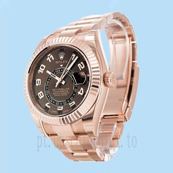 Rolex Sky-dweller 41mm 326935BRAO Masculino Mostrador Marrom - Image 3