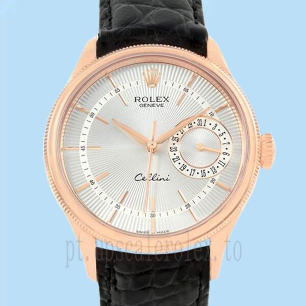 Rolex Cellini m50515-0009 Masculino 39mm Correia De Couro Automático