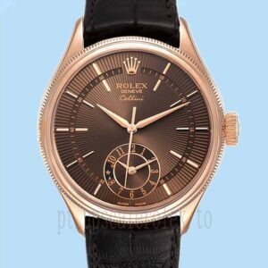 Rolex Cellini 39mm Masculino m50525-0016 Correia De Couro Assistir