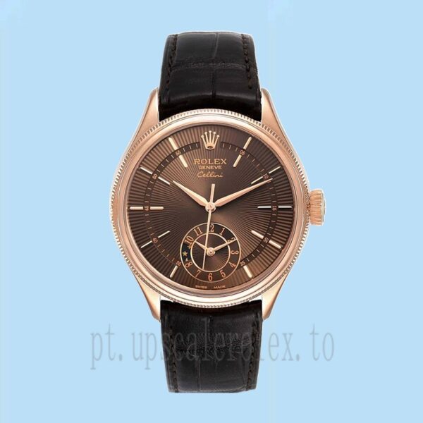 Rolex Cellini 39mm Masculino m50525-0016 Correia De Couro Assistir - Image 2