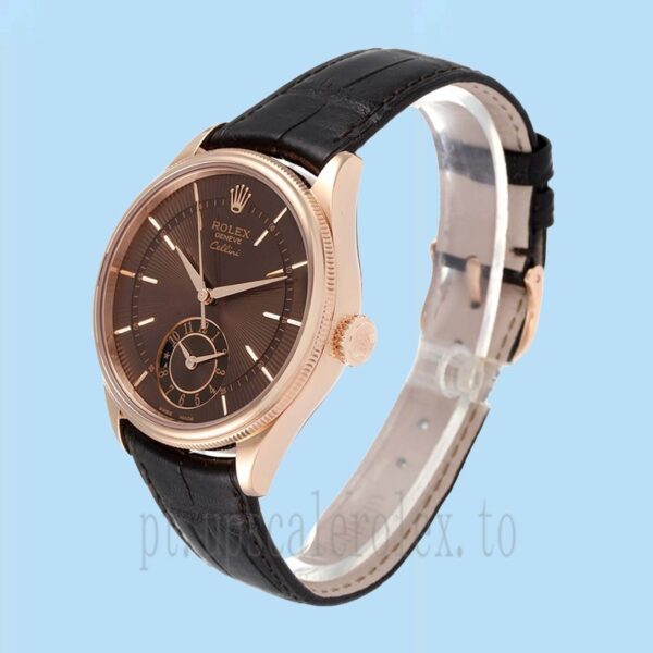 Rolex Cellini 39mm Masculino m50525-0016 Correia De Couro Assistir - Image 3