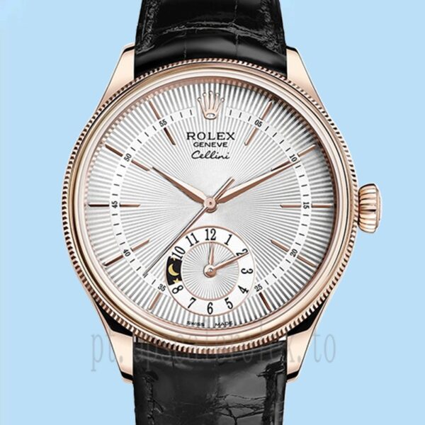 Rolex Cellini 39mm Masculino m50525-0009 Assistir Correia De Couro