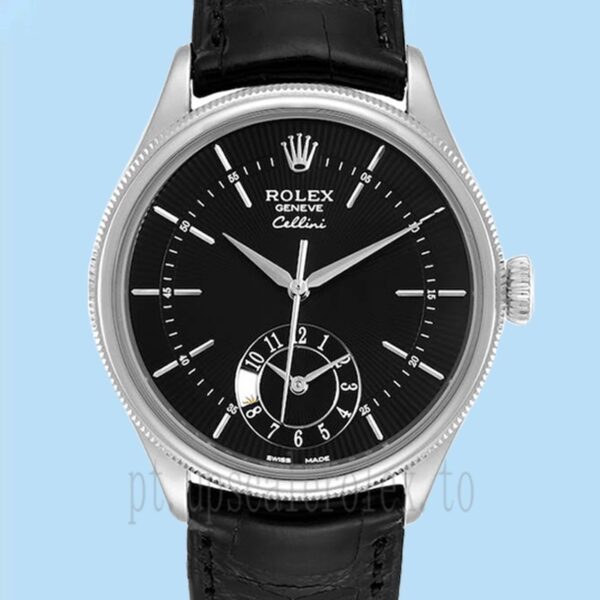 Rolex Cellini Masculino 39mm m50529-0007 Assistir Correia De Couro