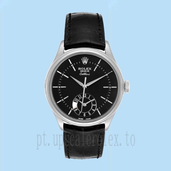 Rolex Cellini Masculino 39mm m50529-0007 Assistir Correia De Couro - Image 2
