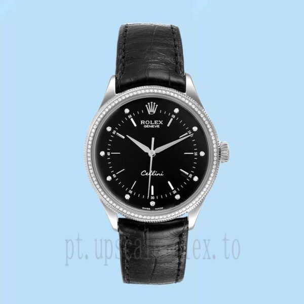 Rolex Cellini Masculino m50609rbr-0007 39mm Mostrador Preto Tom Prata - Image 2