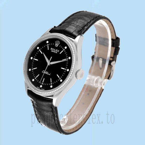 Rolex Cellini Masculino m50609rbr-0007 39mm Mostrador Preto Tom Prata - Image 3