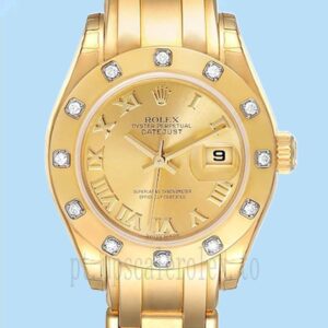 Rolex Pearlmaster 29mm Senhoras 80318 Mostrador De Champanhe