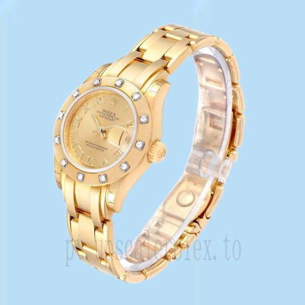Rolex Pearlmaster 29mm Senhoras 80318 Mostrador De Champanhe - Image 3
