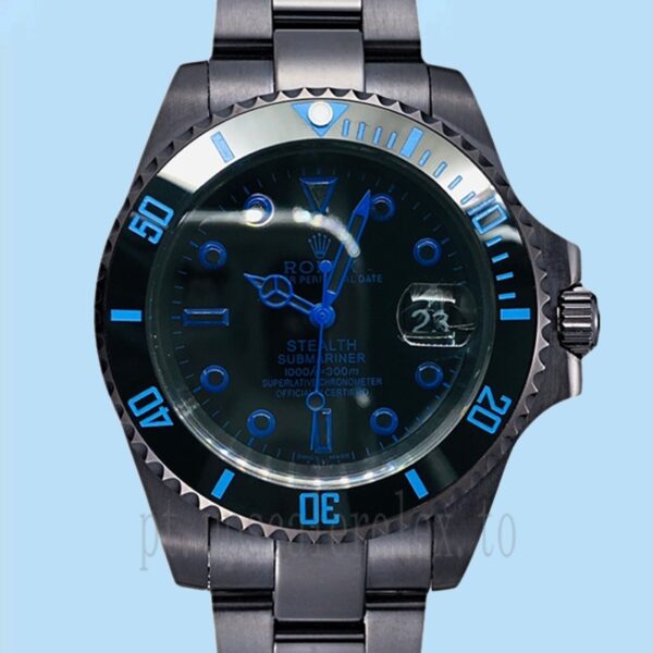 Rolex Submariner 40mm BLSTEALTH Masculino Mostrador Preto