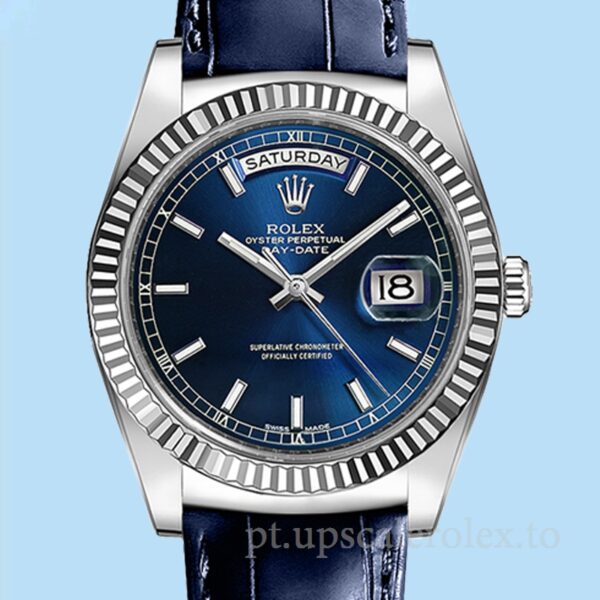 Rolex Day-Date 118139-L Masculino 36mm Mostrador Azul