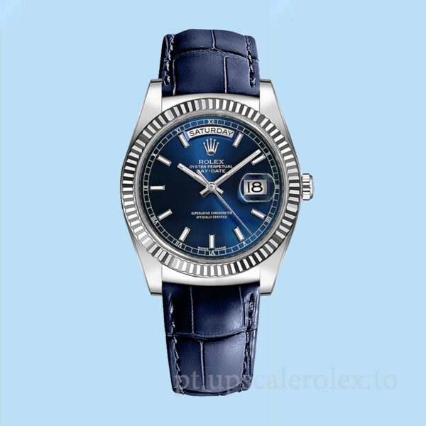 Rolex Day-Date 118139-L Masculino 36mm Mostrador Azul - Image 2