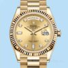 Rolex Day-Date 36mm m128238-0008 Masculino Mostrador De Champanhe Pulseira Presidente