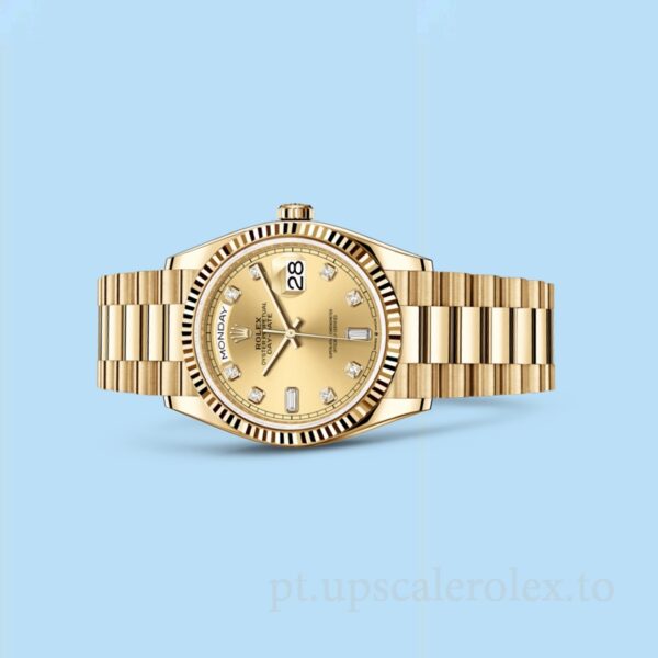 Rolex Day-Date 36mm m128238-0008 Masculino Mostrador De Champanhe Pulseira Presidente - Image 3