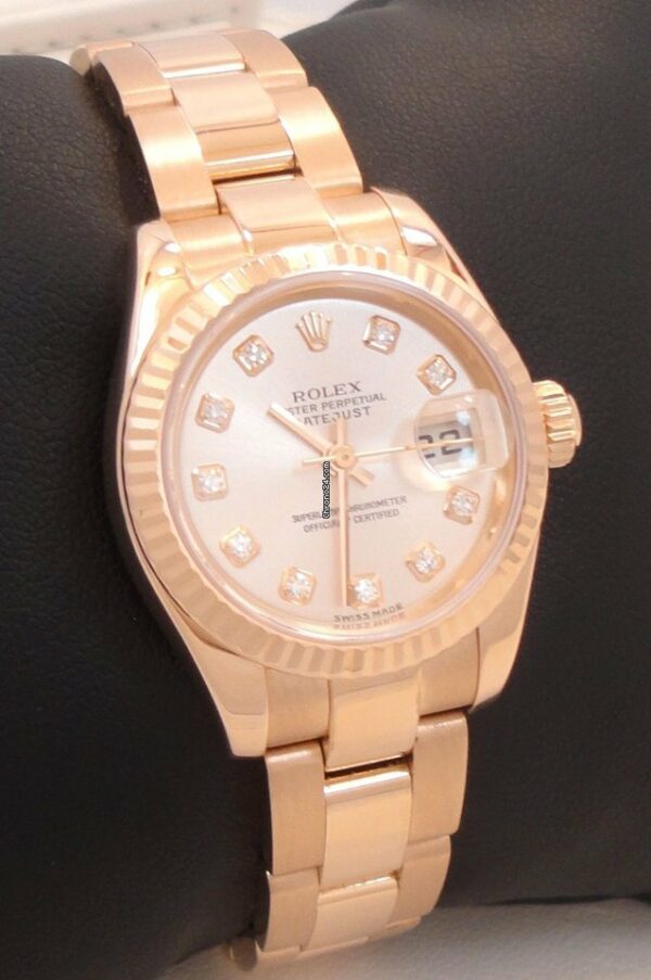 Réplica de qualidade Rolex President 179175 ouro rosa 18k fábrica diamante mostrador hortelã