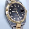 Réplica Rolex Datejust Swiss 41mm 126333 Oyster Ouro Amarelo 18k / Mostrador Diamante SS