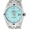 Réplica barata de relógio masculino Rolex Datejust em aço e ouro branco 18k com diamante azul