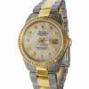 Luxo Réplica Rolex Datejust Dois Tons Mop Mostrador Diamante