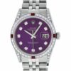 Réplica barata Rolex Datejust Ss – Relógio de ouro branco 18K com diamantes roxos