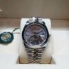 Melhor réplica do mostrador Rolex Datejust 41 com diamantes cinza