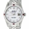 Compre um Rolex Mens Watch Datejust falso em aço e mostrador em ouro branco 18k com diamantes de 1,10 quilates